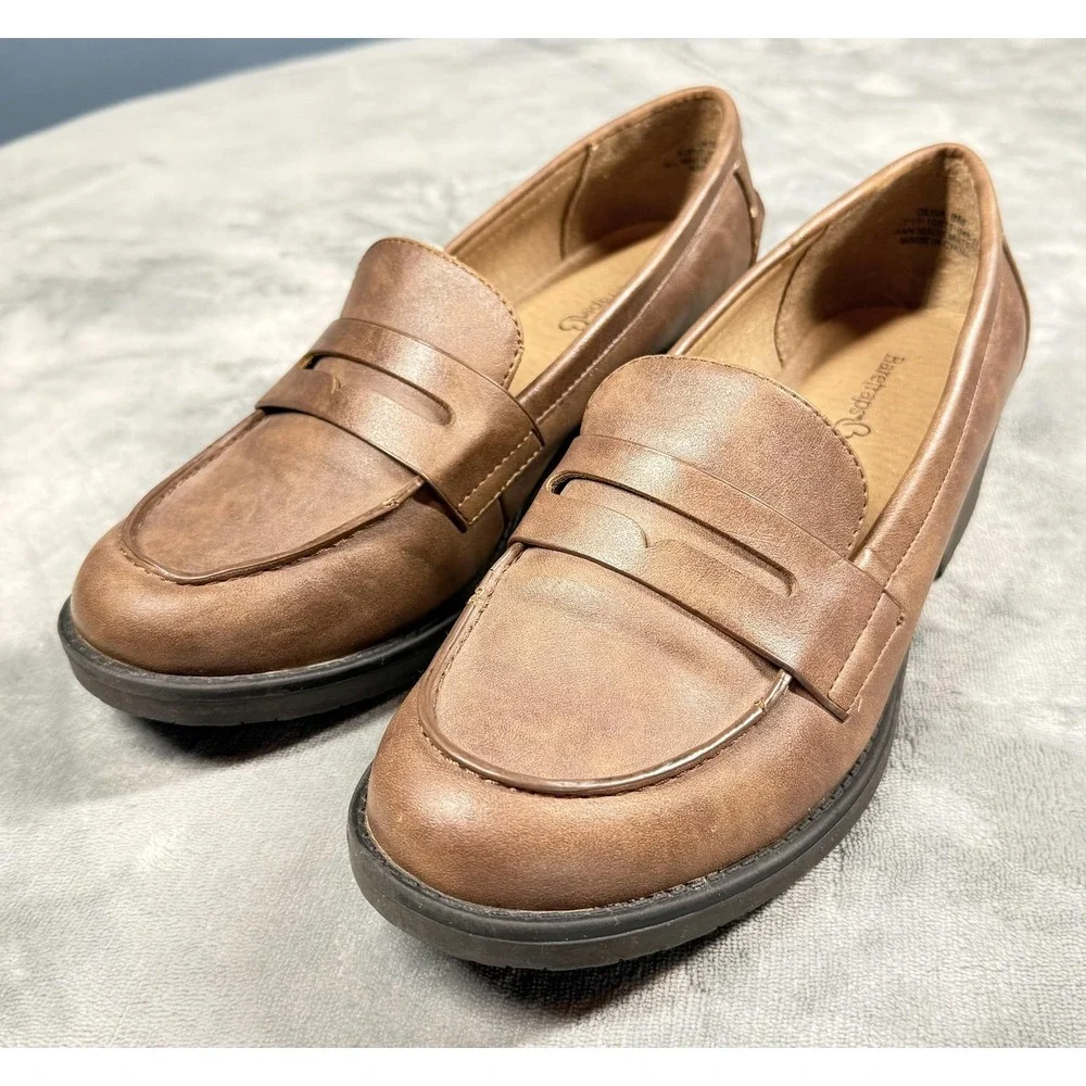 Baretraps Shoes Womens Size‎ 8 Brown Oliva Loafer Slip On Comfort Workwear